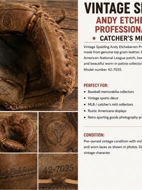 Spalding Brown Leather Catcher’s Mitt
